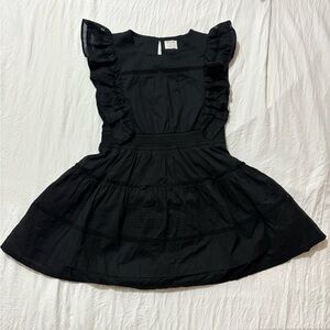 Crewcuts Black Girls Dress Eyelet Detail- 100% Cotton